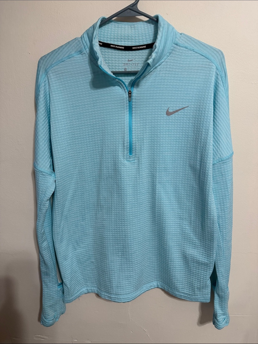 Nike Light Blue Half-Zip Performance Pullover